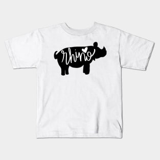 Rhino Love - Silhouette Kids T-Shirt